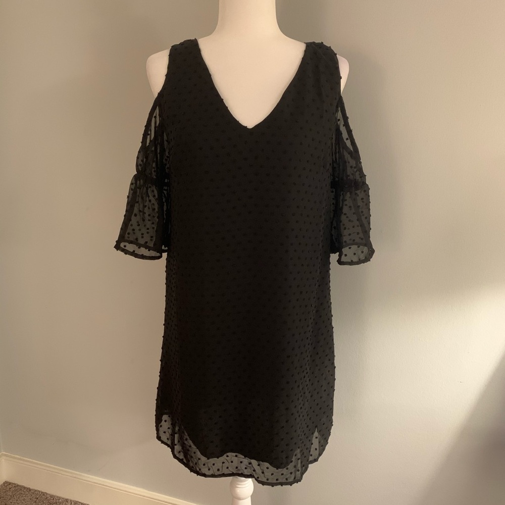 NWT Francescas Black Cold Shoulder dress